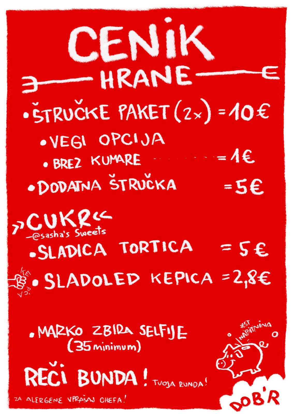 Alpijada, Cenik 2026